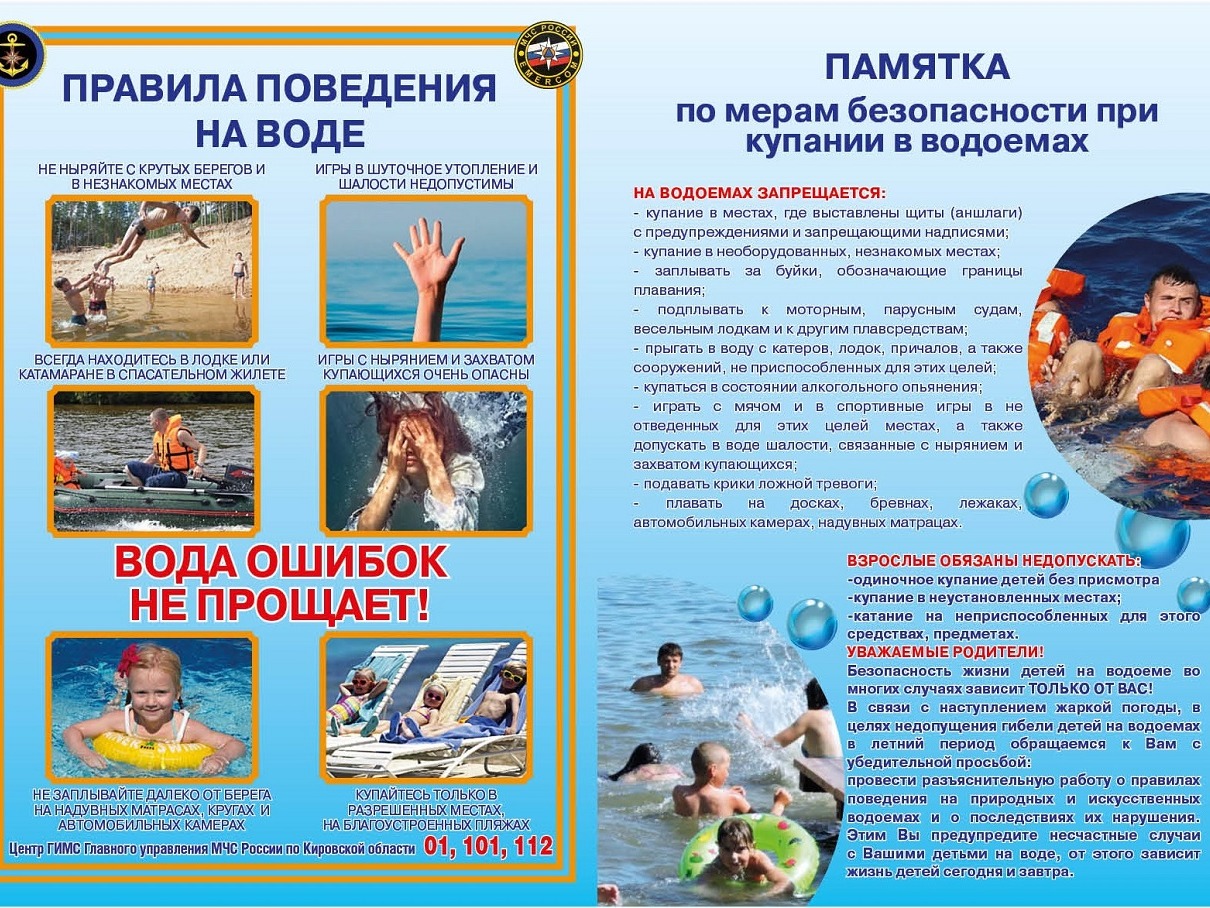Безопасность на водных объектах.